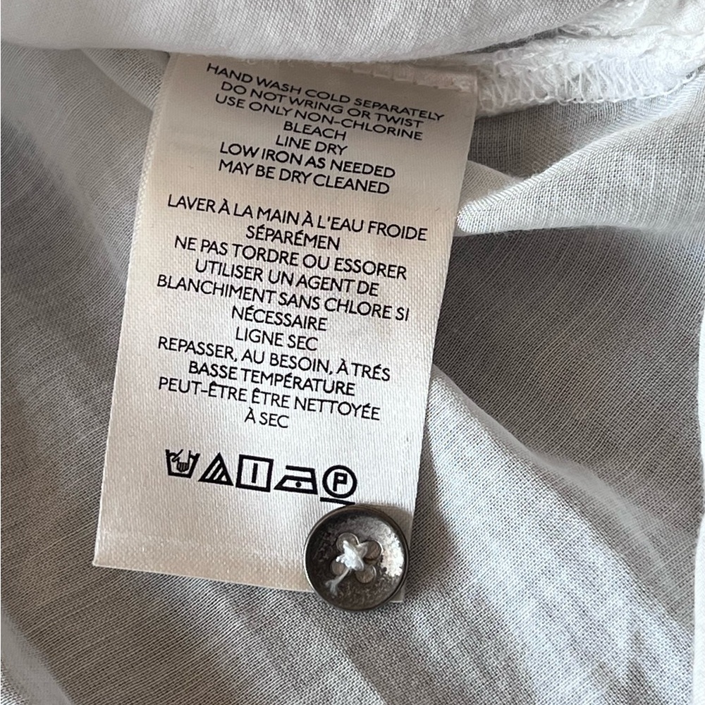 Anthropologie Pilcro Women's White Button Long Sleeve Blouse Summer Fall Size S - Picture 6 of 12